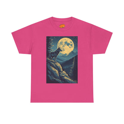 Mountain Wolf Full Moon Scene T-Shirt