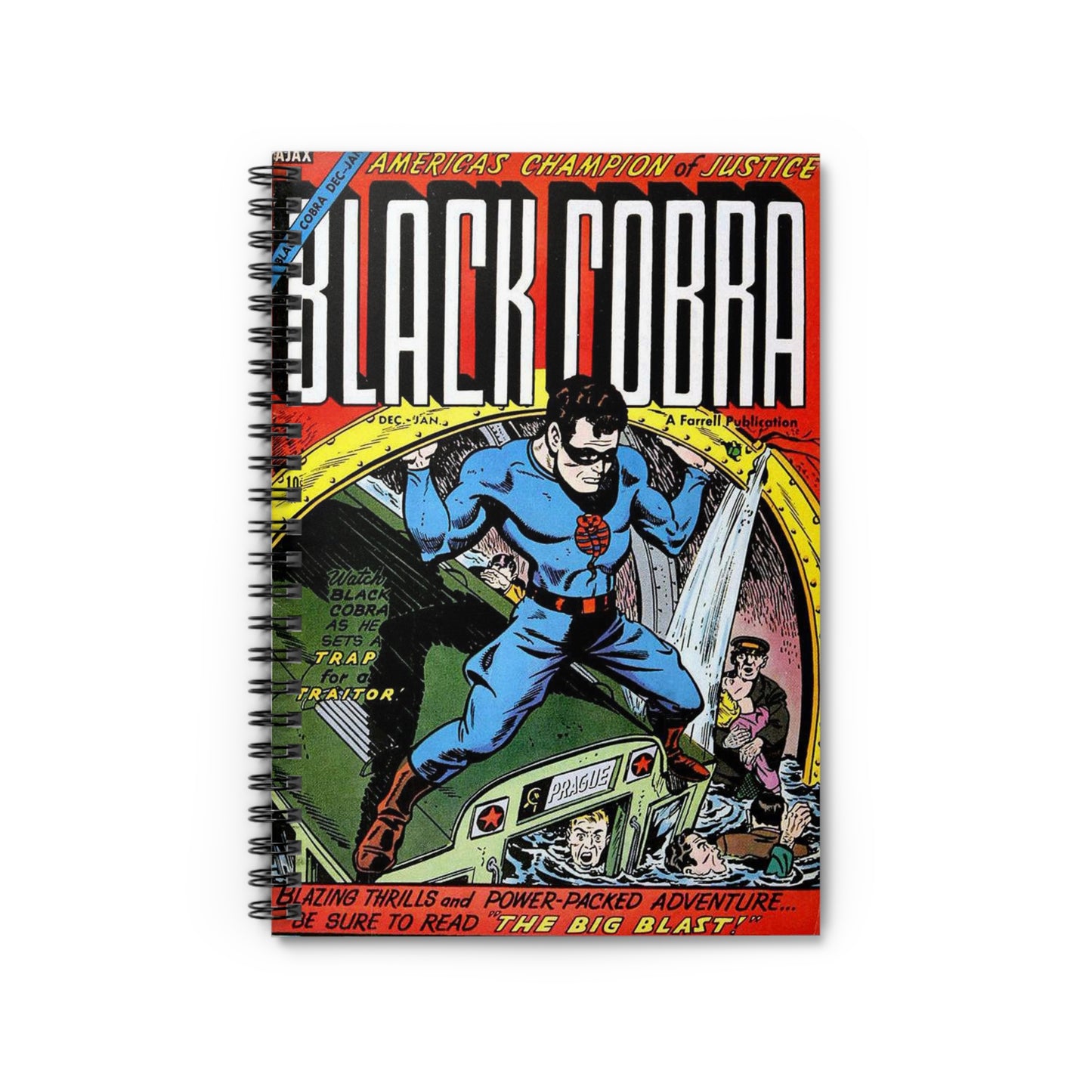 Black Cobra December - January Comic Book Cover Notebook