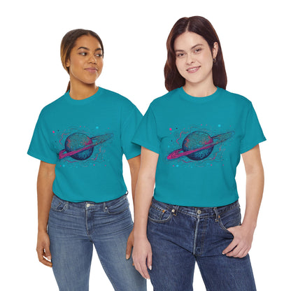 Ringed Planet Space Art Graphic Tee Shirt