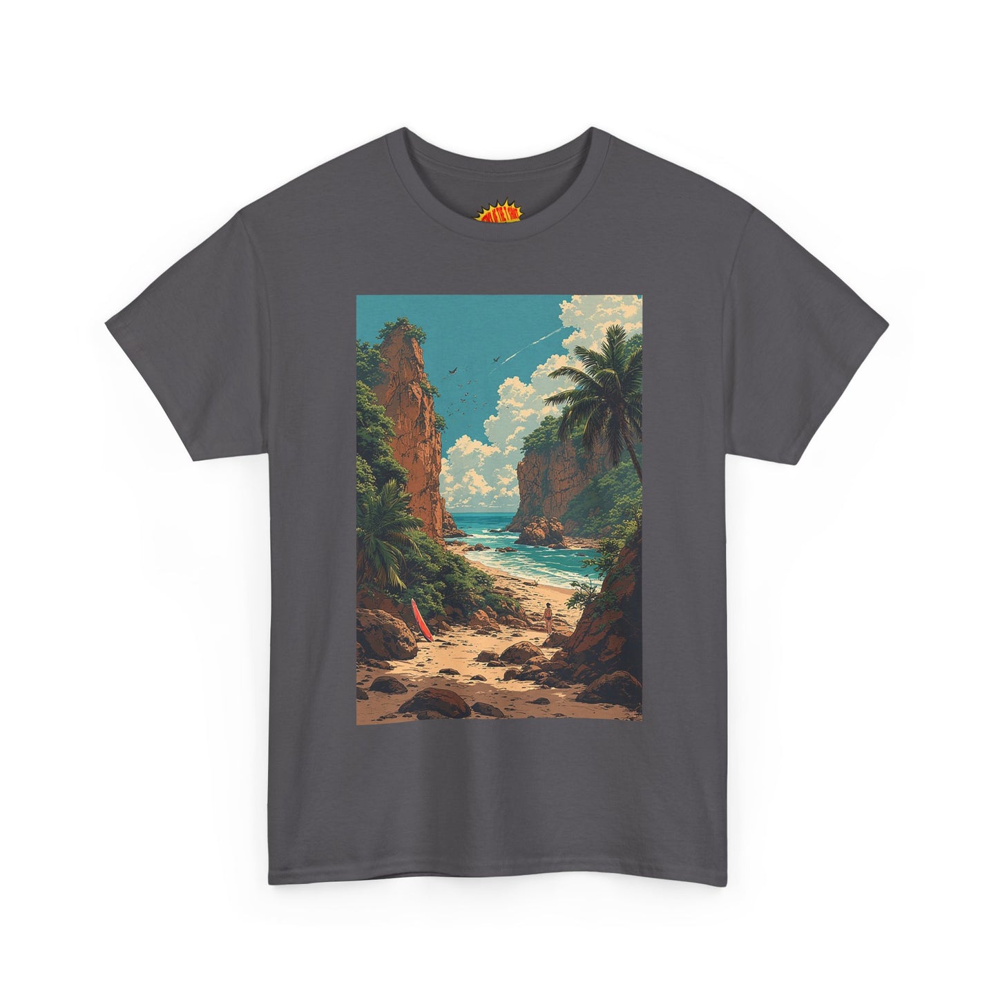 Modern Style Tropical Cliffs Scene T-Shirt *Multiple Colors*