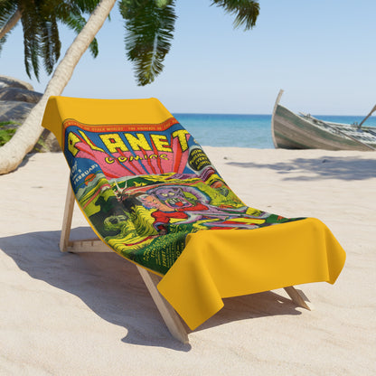 Planet Comics #2 Beach Towel Yellow