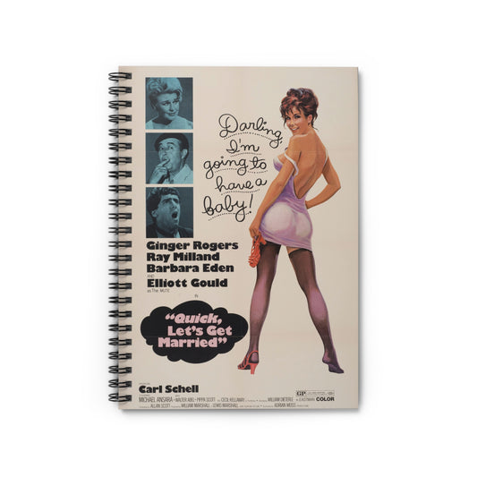 Quick, Let's Get Married - Vintage Movie Poster Notebook