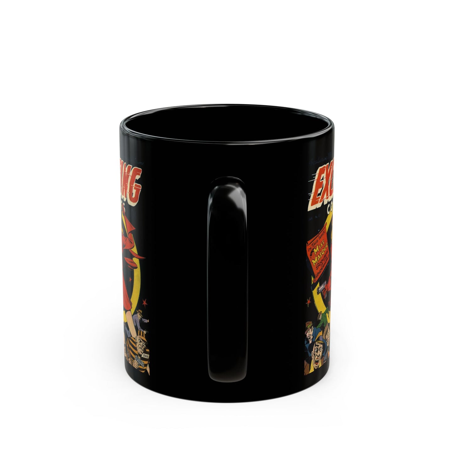 Exciting Comics #53 feat. Miss Masque Black Coffee Mug (11oz, 15oz)