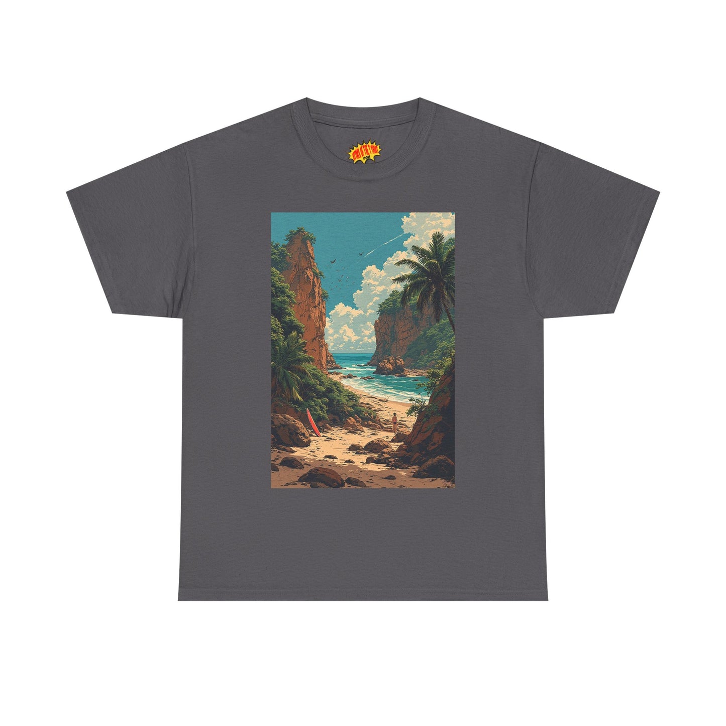 Modern Style Tropical Cliffs Scene T-Shirt *Multiple Colors*