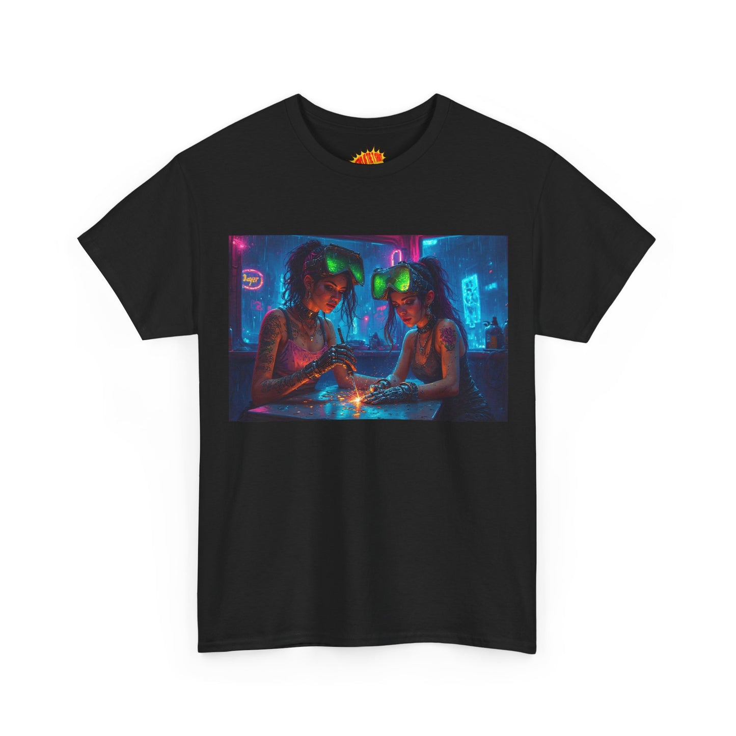 Cyberpunk Robot Fingers Manicure Scene T-Shirt *Multiple Colors*