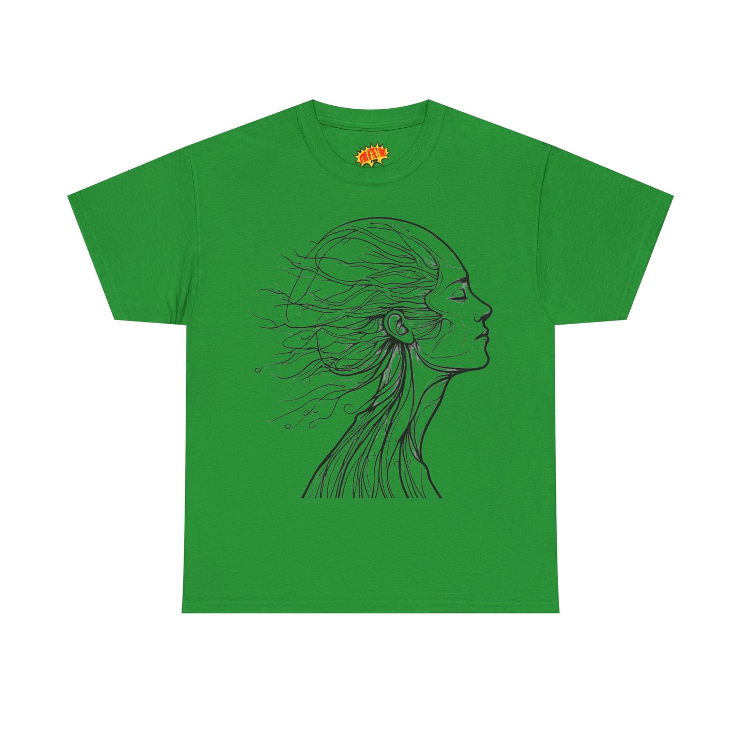Flowing Line Drawing Face Graphic Art Tee Shirt *Multiple Colors*