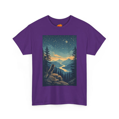 Mountain Wolf Starry Night T-Shirt