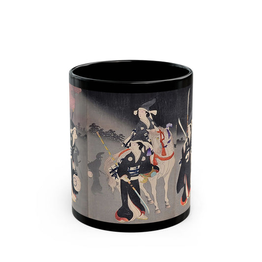 Evacuation of the Ladies - Toyohara Chikanobu Black Mug (11oz, 15oz)
