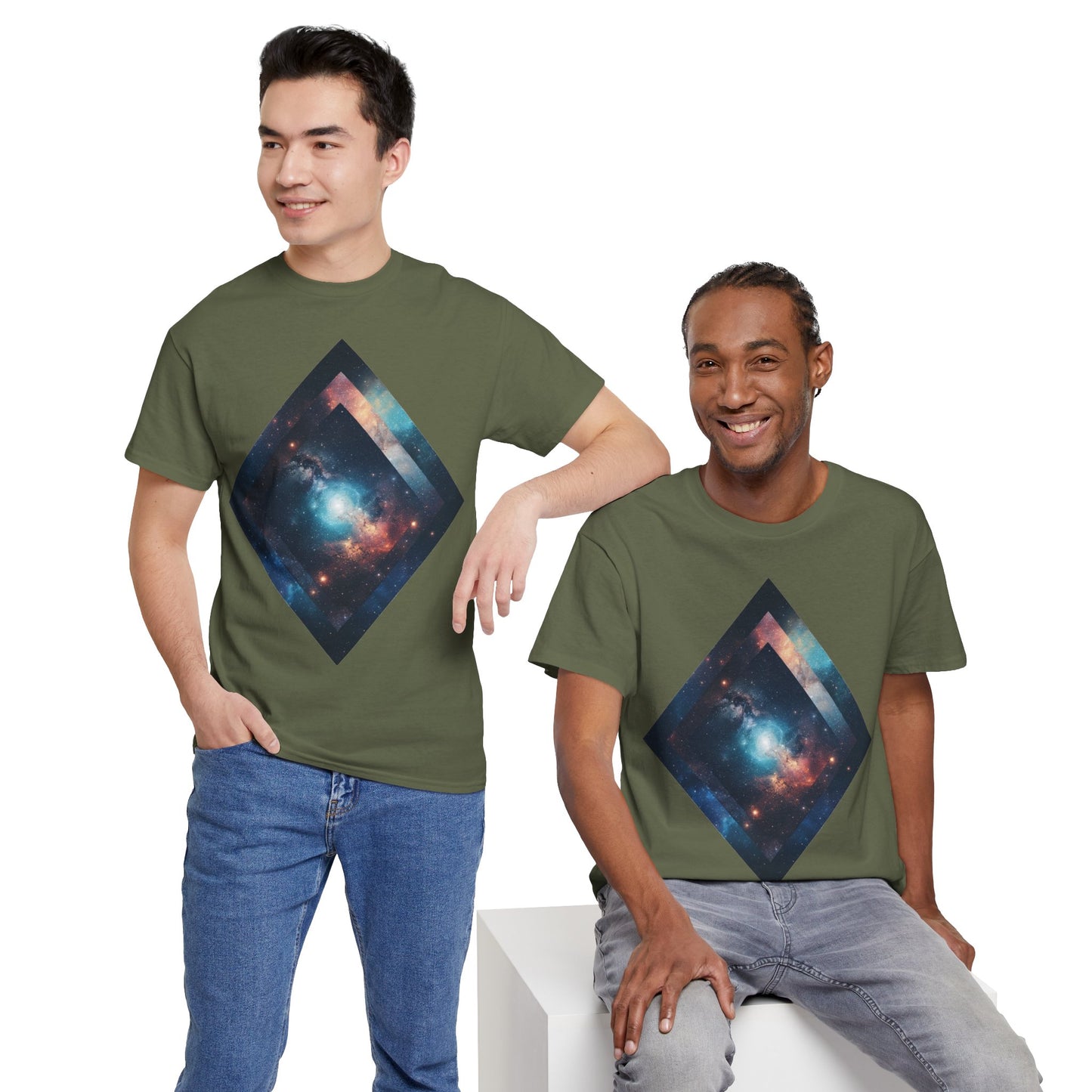 Diamond Galaxy Art Graphic Tee Shirt *Multiple Colors*