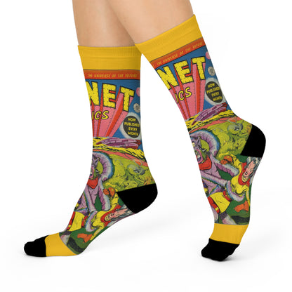 Planet Comics #2 Cushioned Socks Yellow