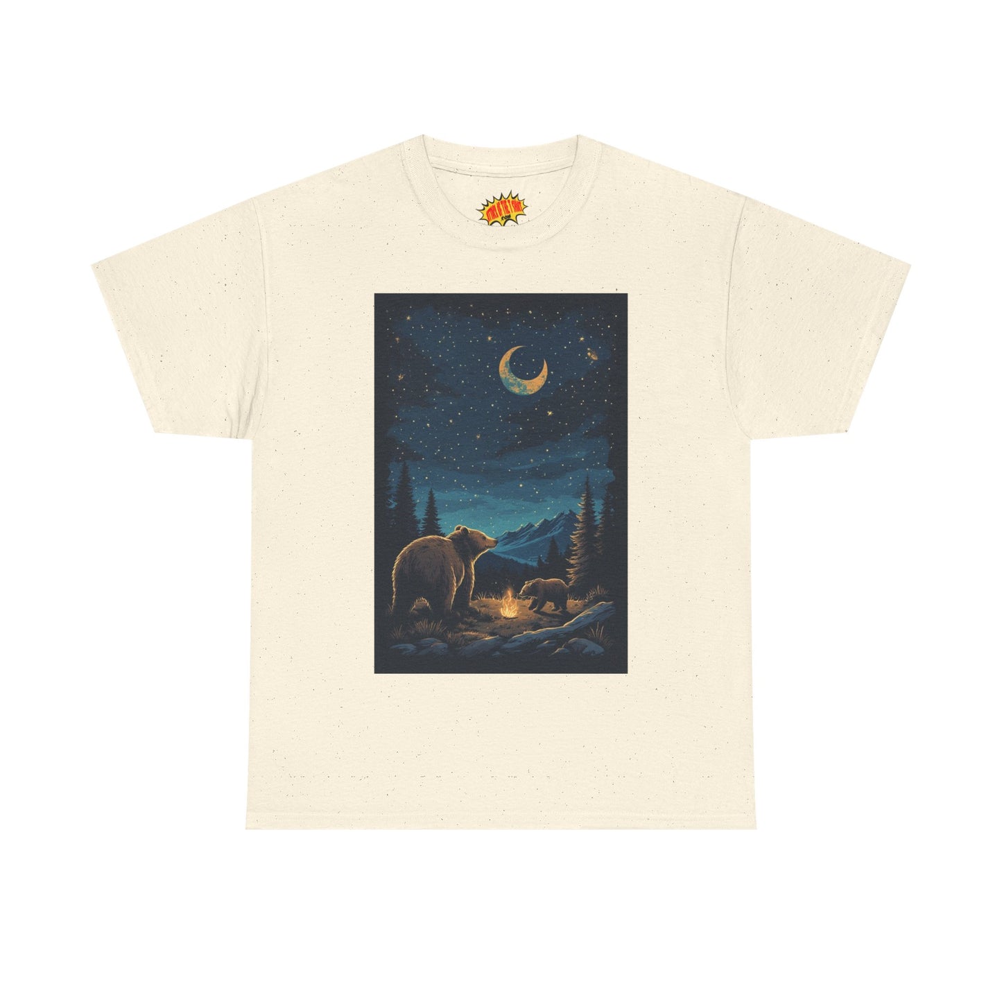 Grizzly Bear with Cub Night Scene T-Shirt *Multiple Colors*