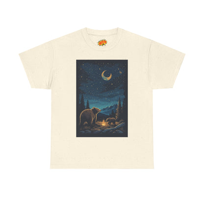 Grizzly Bear with Cub Night Scene T-Shirt
