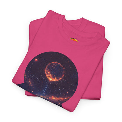 Cosmic Meditation w/Planet Space Graphic Art Tee Shirt