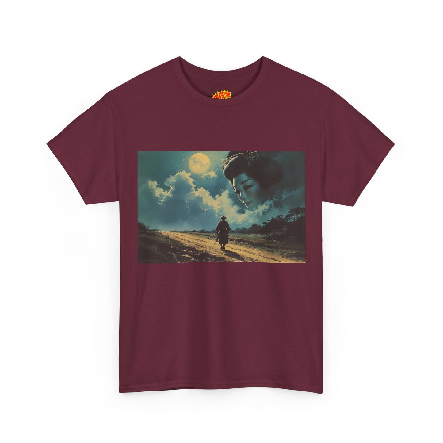 Samurai w/Night Sky Geisha Woman T-Shirt *Multiple Colors*