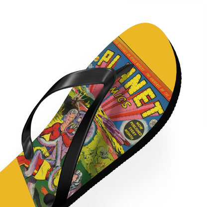 Planet Comics #2 Flip Flops Yellow *Multiple Sizes Available*