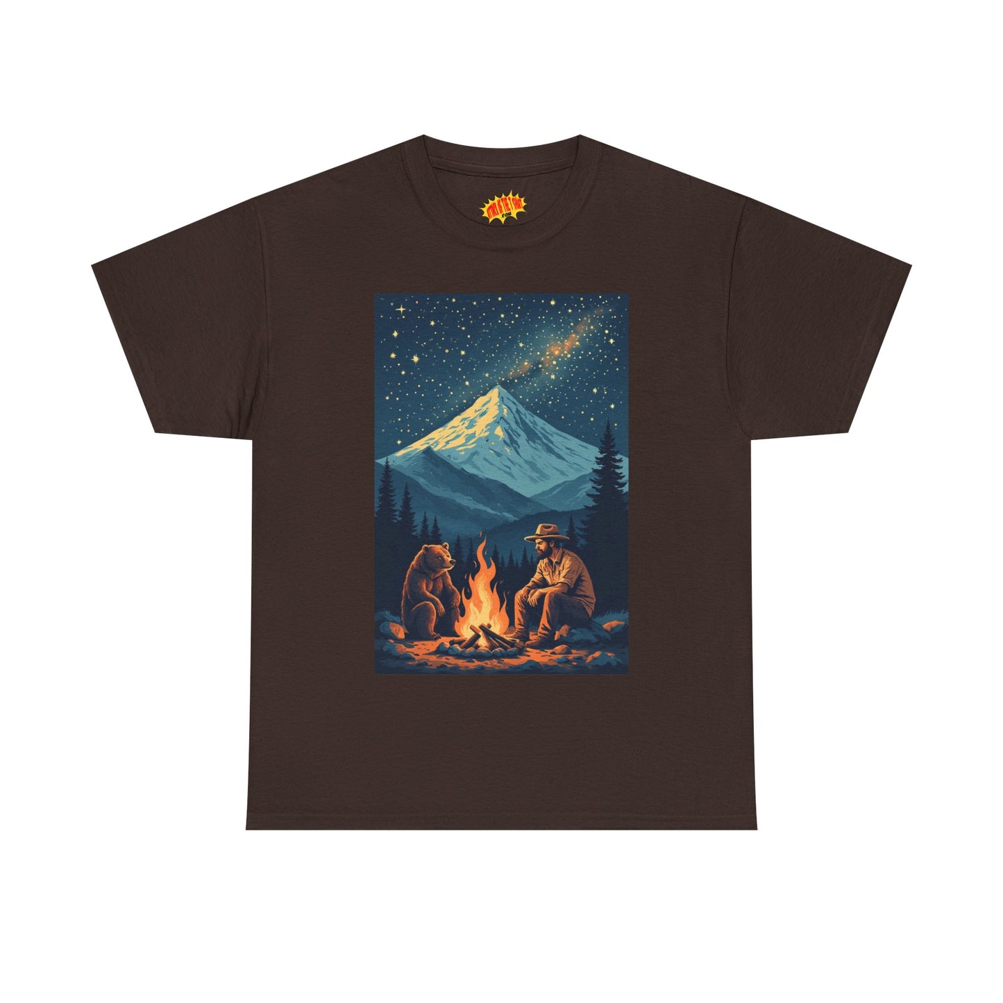 Mountain Man w/Bear Campfire T-Shirt *Multiple Colors*