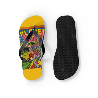 Planet Comics #2 Flip Flops Yellow *Multiple Sizes Available*