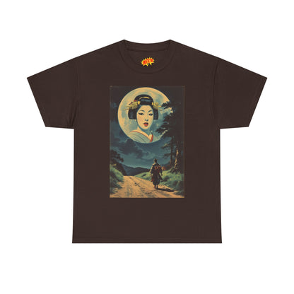 Night Traveller w/Full Moon Geisha Woman T-Shirt