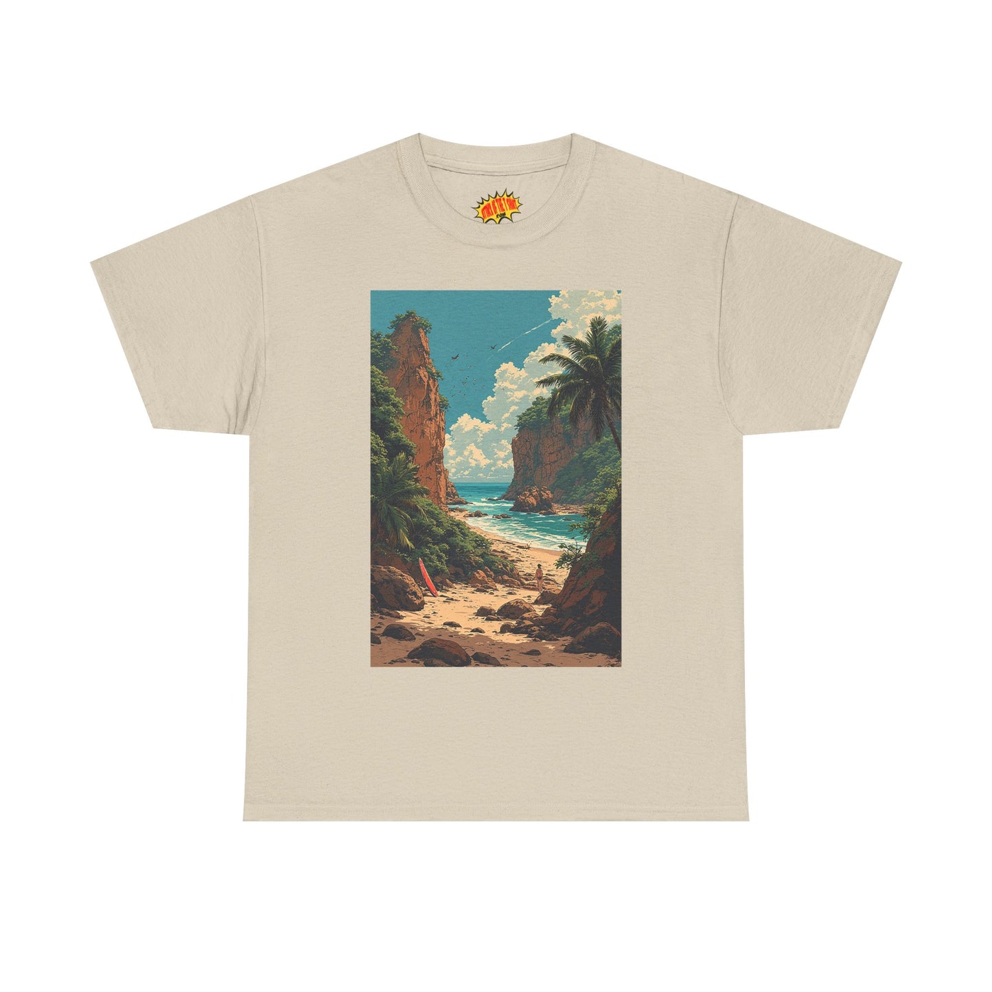Modern Style Tropical Cliffs Scene T-Shirt *Multiple Colors*