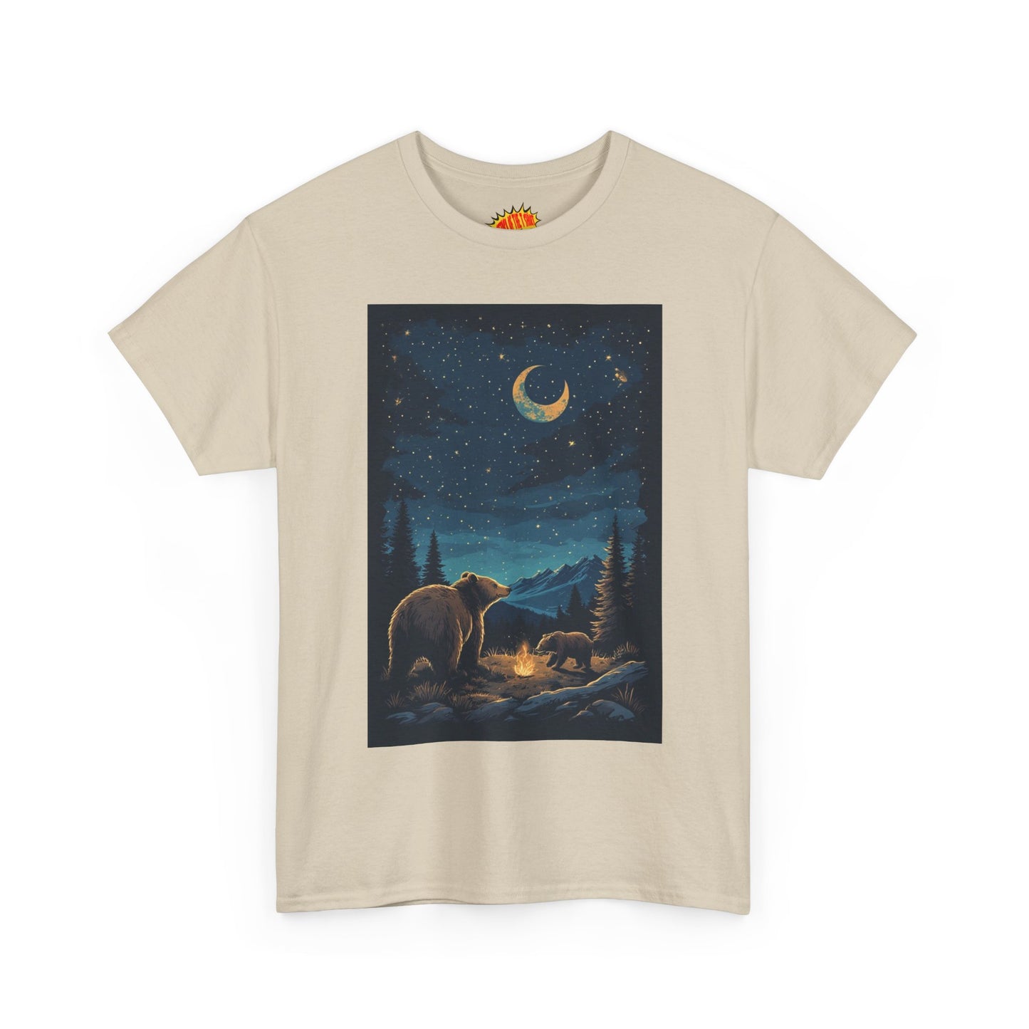 Grizzly Bear with Cub Night Scene T-Shirt *Multiple Colors*