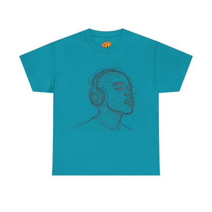 Line Drawing Portrait Graphic Music Art Tee Shirt