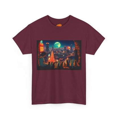 Anime Cityscape Scene w/Cats T-Shirt