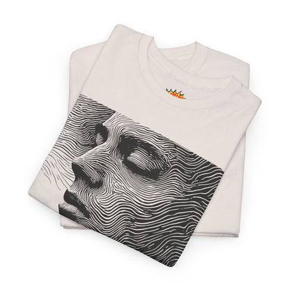 Face Line Drawing Portrait Graphic Art Tee Shirt