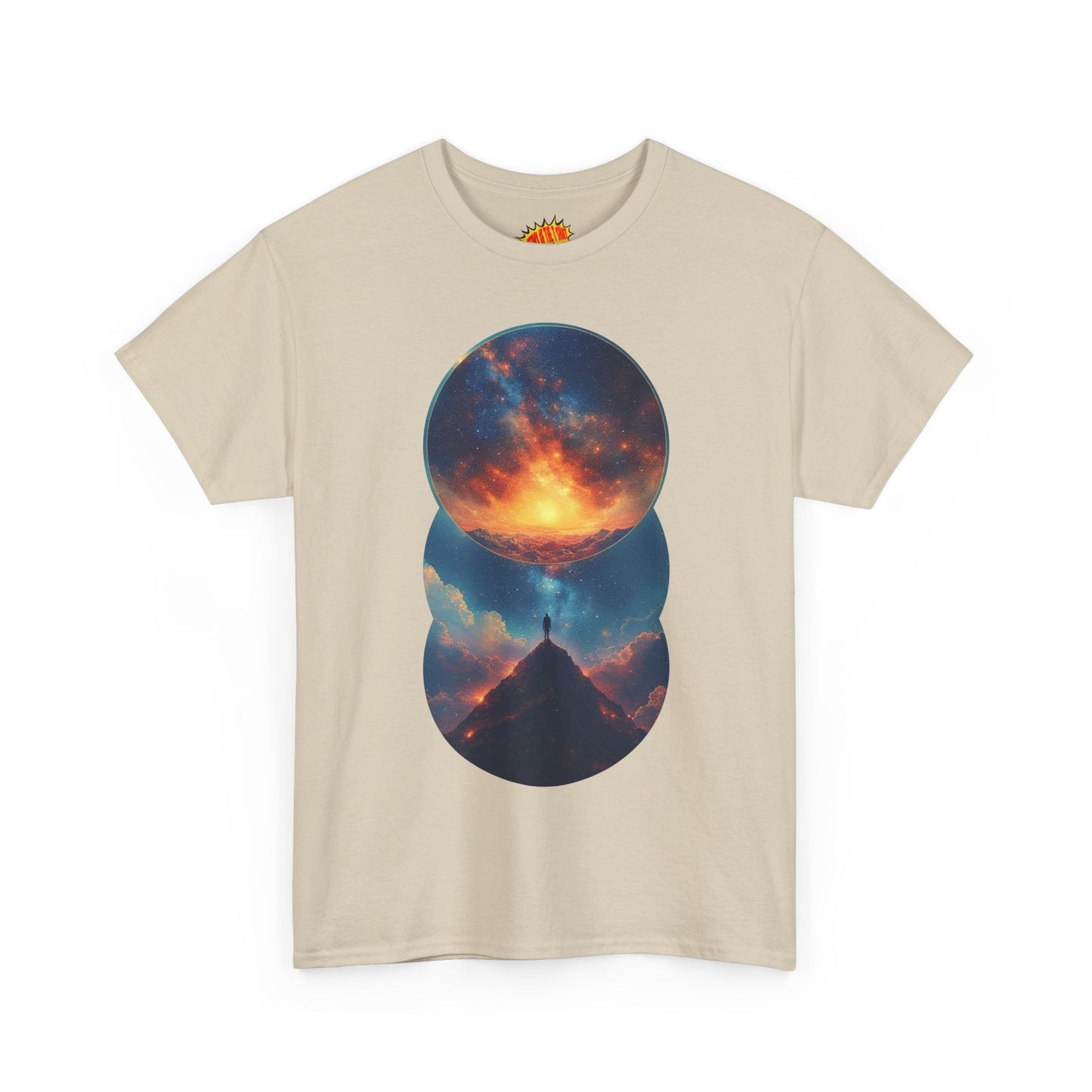 Round Cosmic Galaxy Graphic Art Tee Shirt *Multiple Colors*