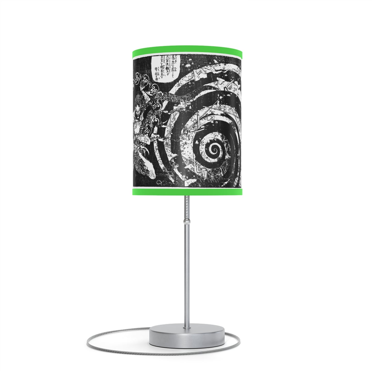 Destruction by Hokusai Japanese Woodcut Lamp