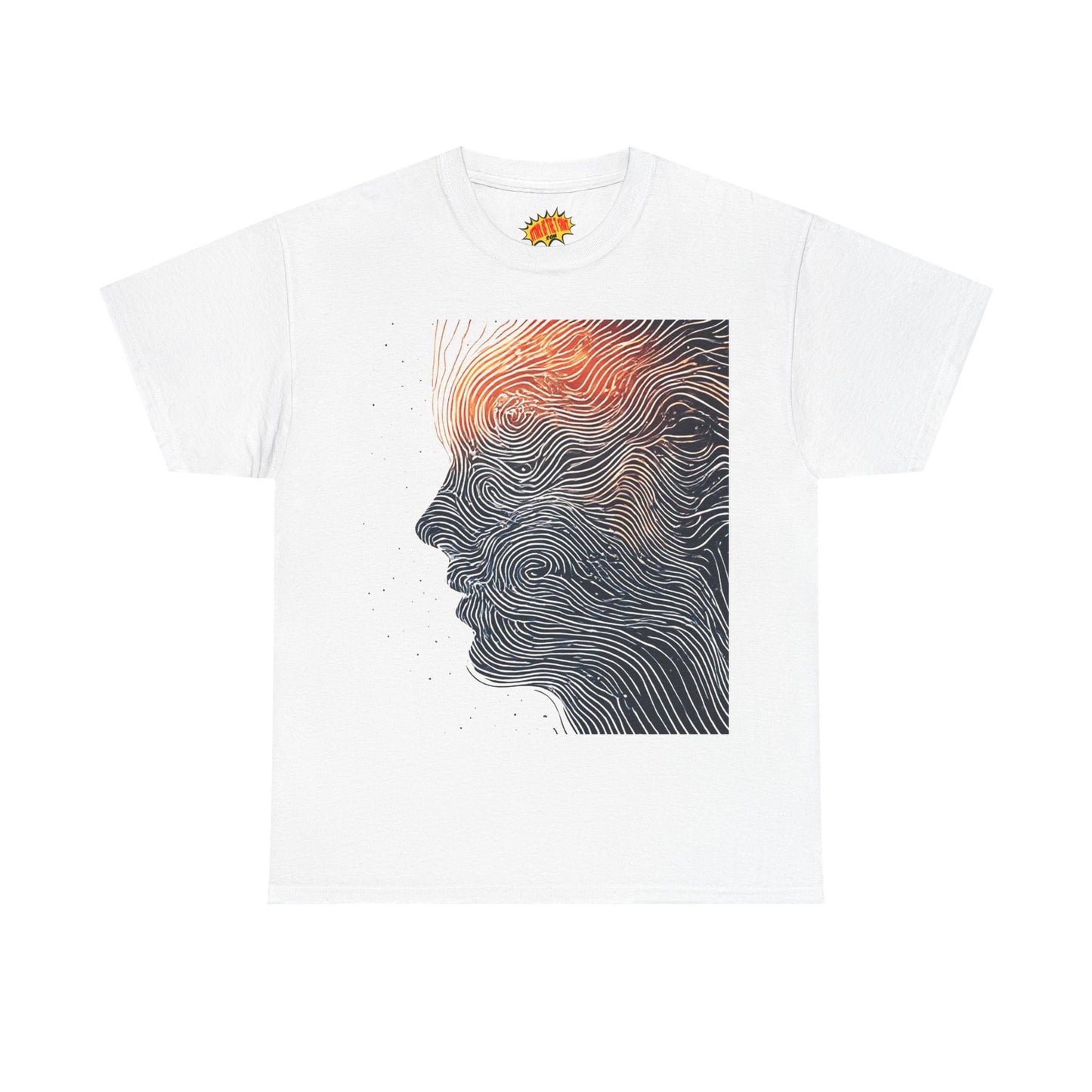 Line Drawing Face Graphic Art Tee Shirt *Multiple Colors*