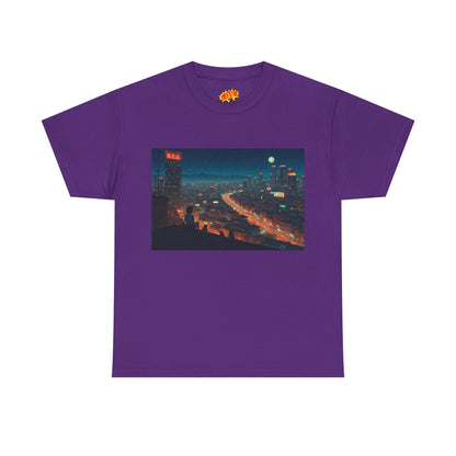 Anime Night Cityscape w/Cats T-Shirt