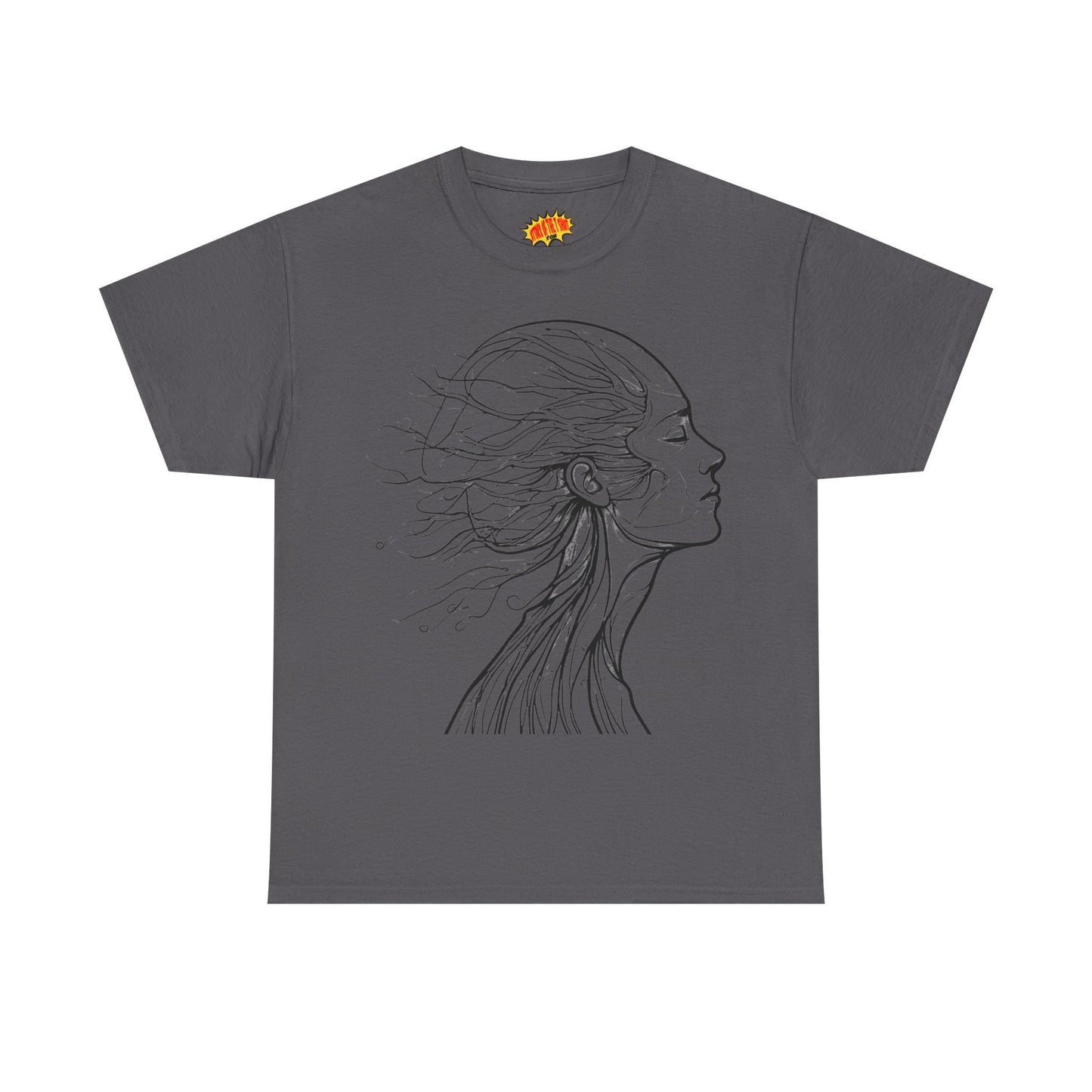 Flowing Line Drawing Face Graphic Art Tee Shirt *Multiple Colors*