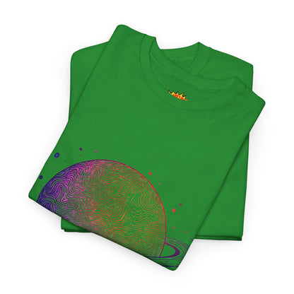 Space Art Ringed Planet Graphic Tee Shirt