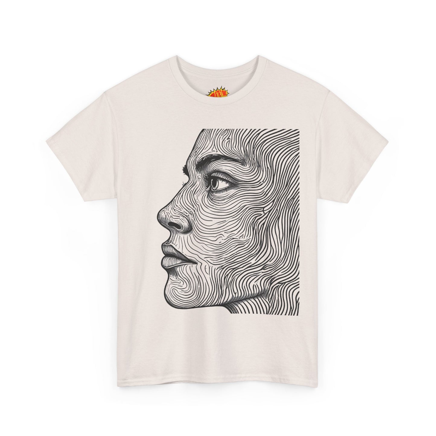 Human Face Profile Line Drawing Graphic Art Tee Shirt *Multiple Colors*