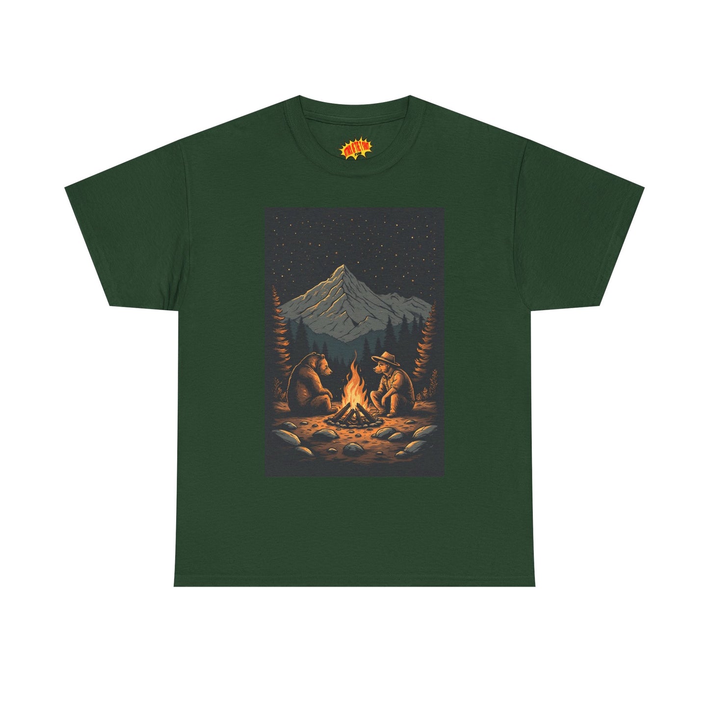 Mountain Bears Campfire Scene T-Shirt *Multiple Colors*