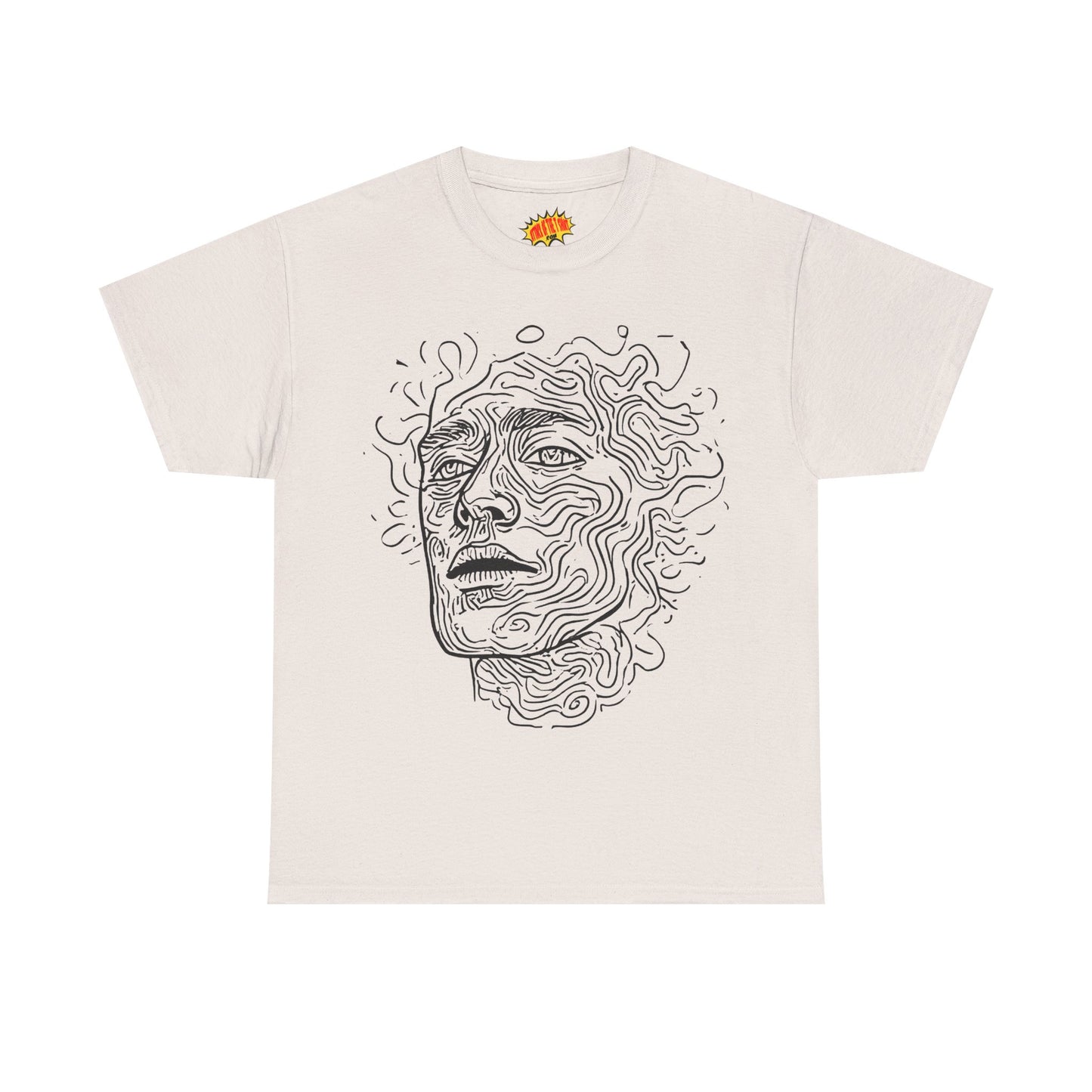 Human Face Line Drawing Portrait Graphic Art Tee Shirt *Multiple Colors*