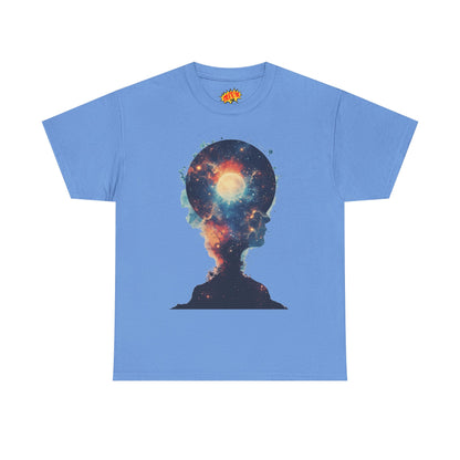 Abstract Galaxy Nebula Art w/Face Graphic Tee Shirt