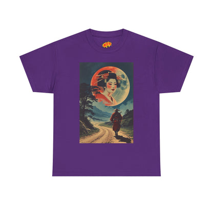 Walking Samurai w/Full Moon Woman T-Shirt