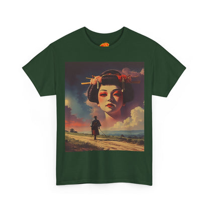 Travelling Samurai w/Sky Geisha Woman T-Shirt