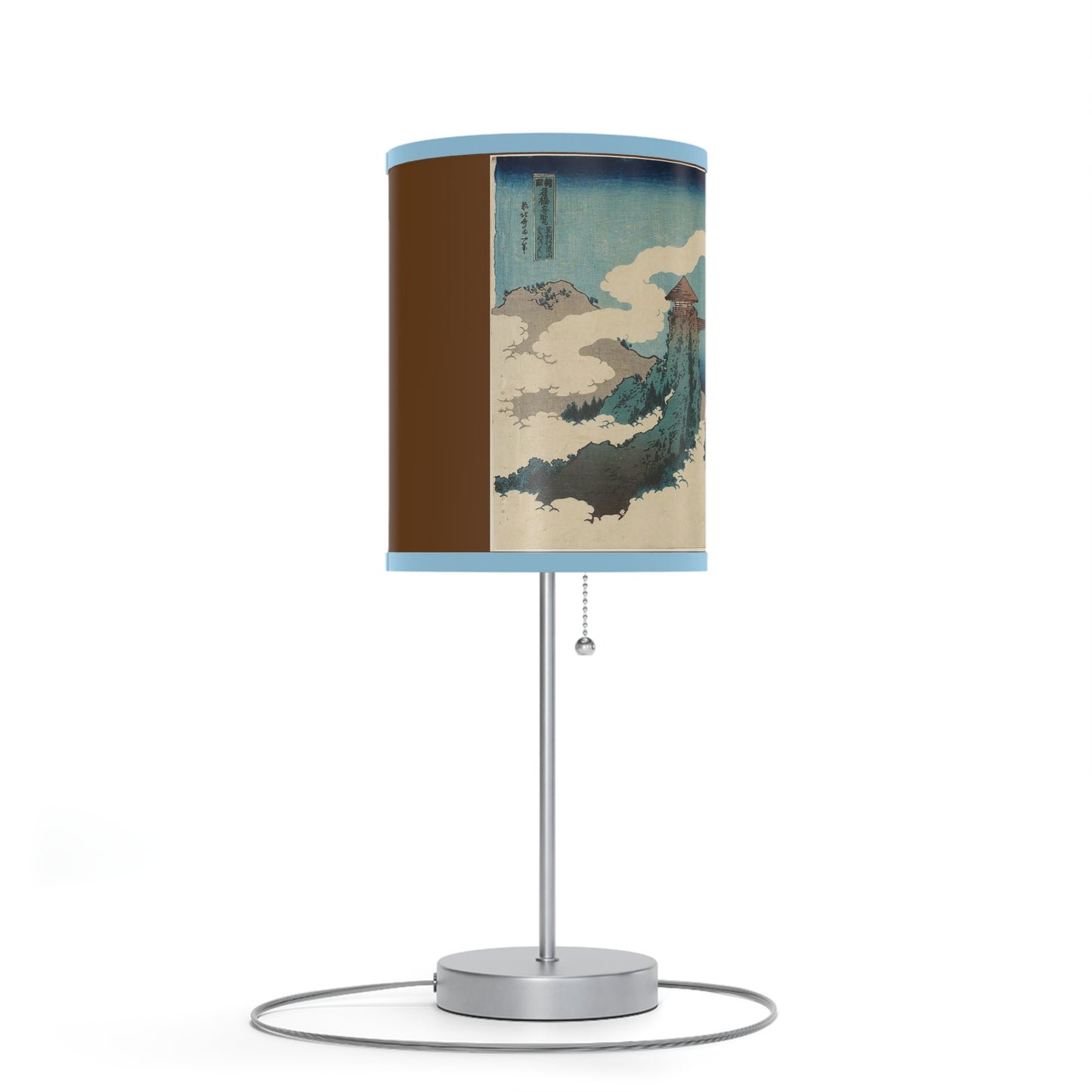 Hanging Cloud Bridge Japanese Woodcut Lamp