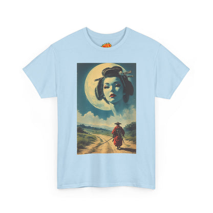 Travelling Samurai w/Moon Geisha Woman T-Shirt