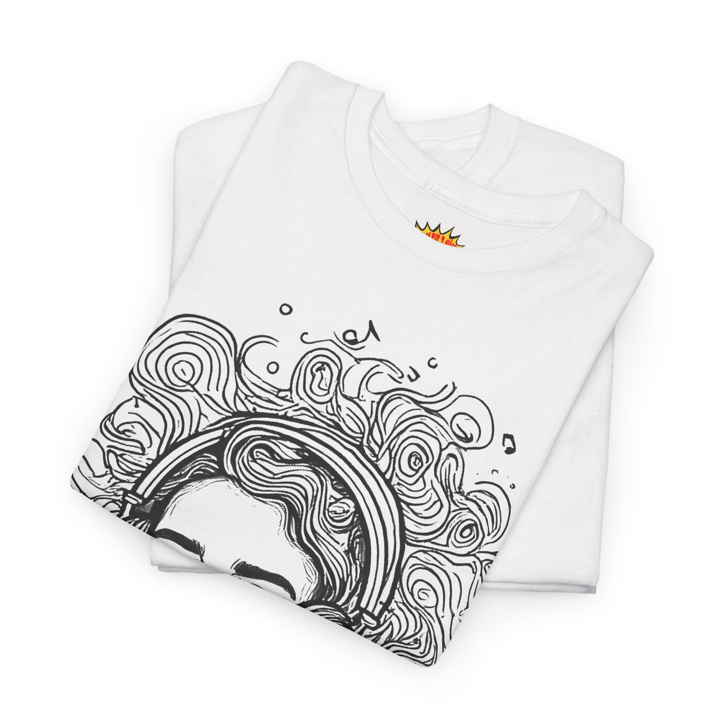 Line Drawing Portrait Graphic Music Art Tee Shirt *Multiple Colors*