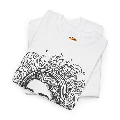 Line Drawing Portrait Graphic Music Art Tee Shirt