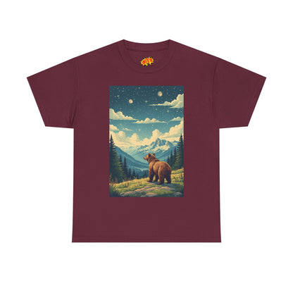 Mountain Bear Double Moon Scene T-Shirt
