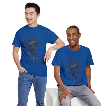 Anatomy Line Drawing Face Graphic Art Tee Shirt
