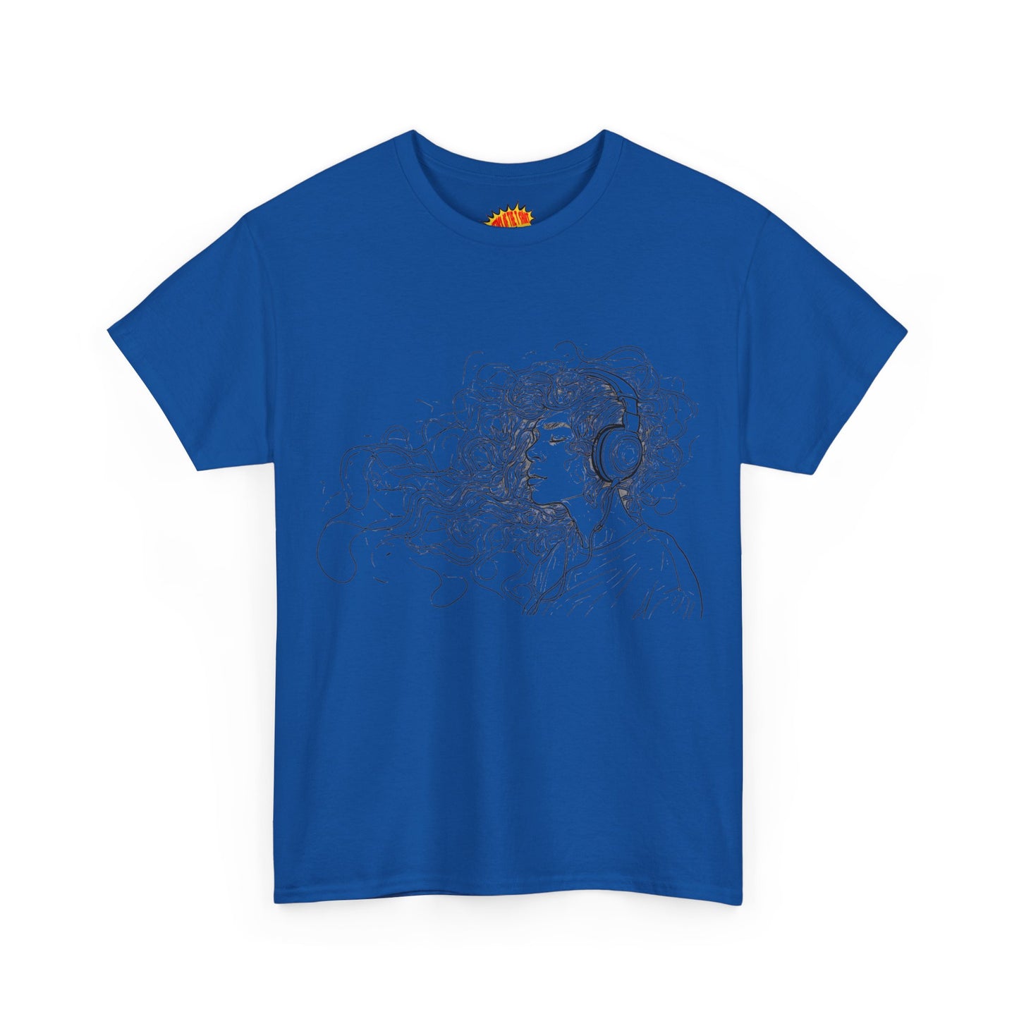 Line Drawing Portrait Graphic Musical Art Tee Shirt *Multiple Colors*