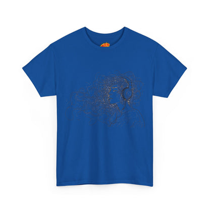 Line Drawing Portrait Graphic Musical Art Tee Shirt