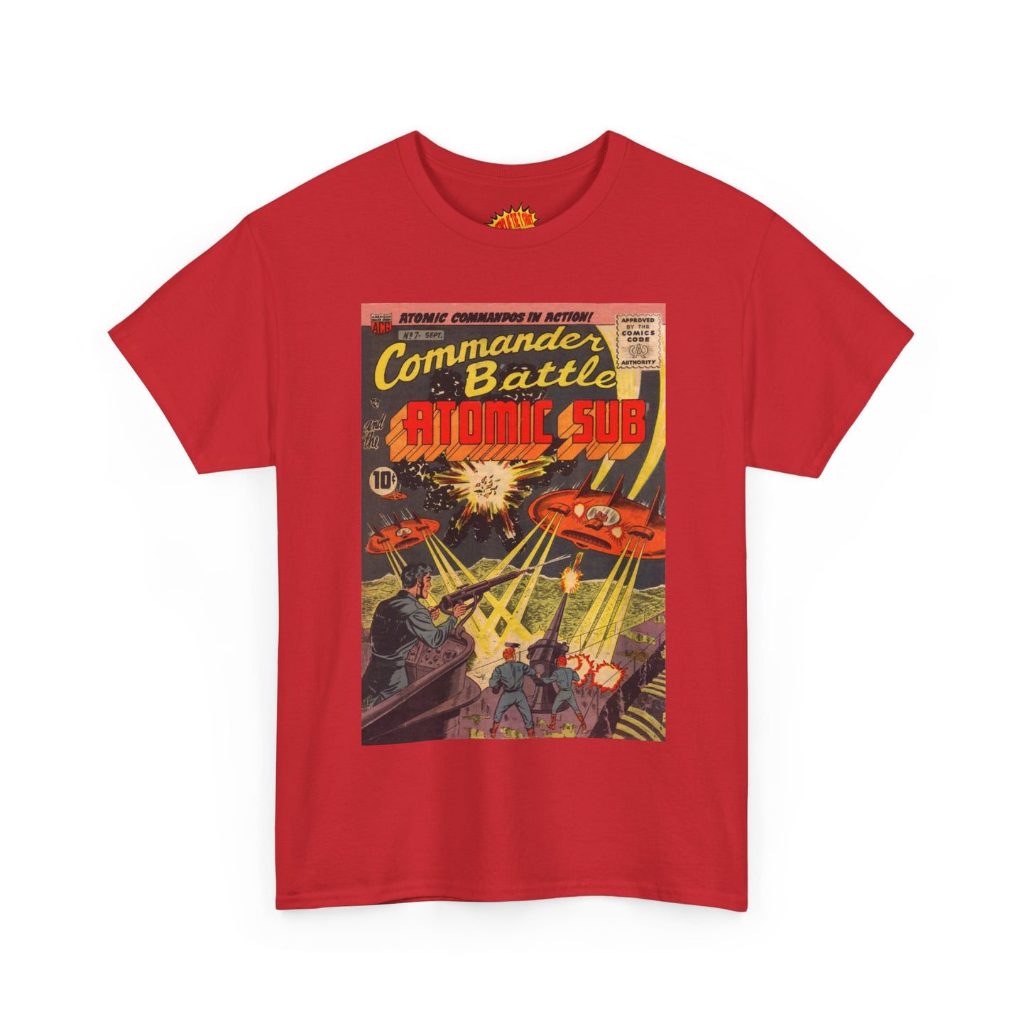 Commander Battle Atomic Sub No. 7 Comic Tee Shirt *Multiple Colors*