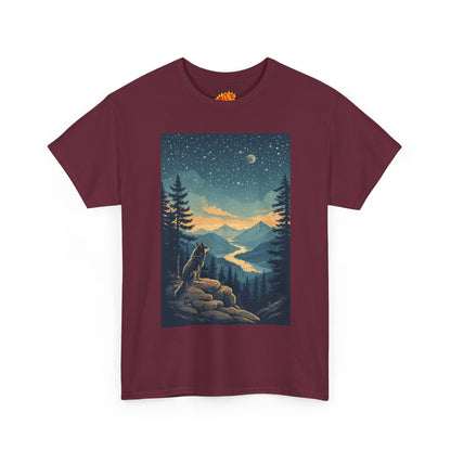 Mountain Wolf Starry Night T-Shirt