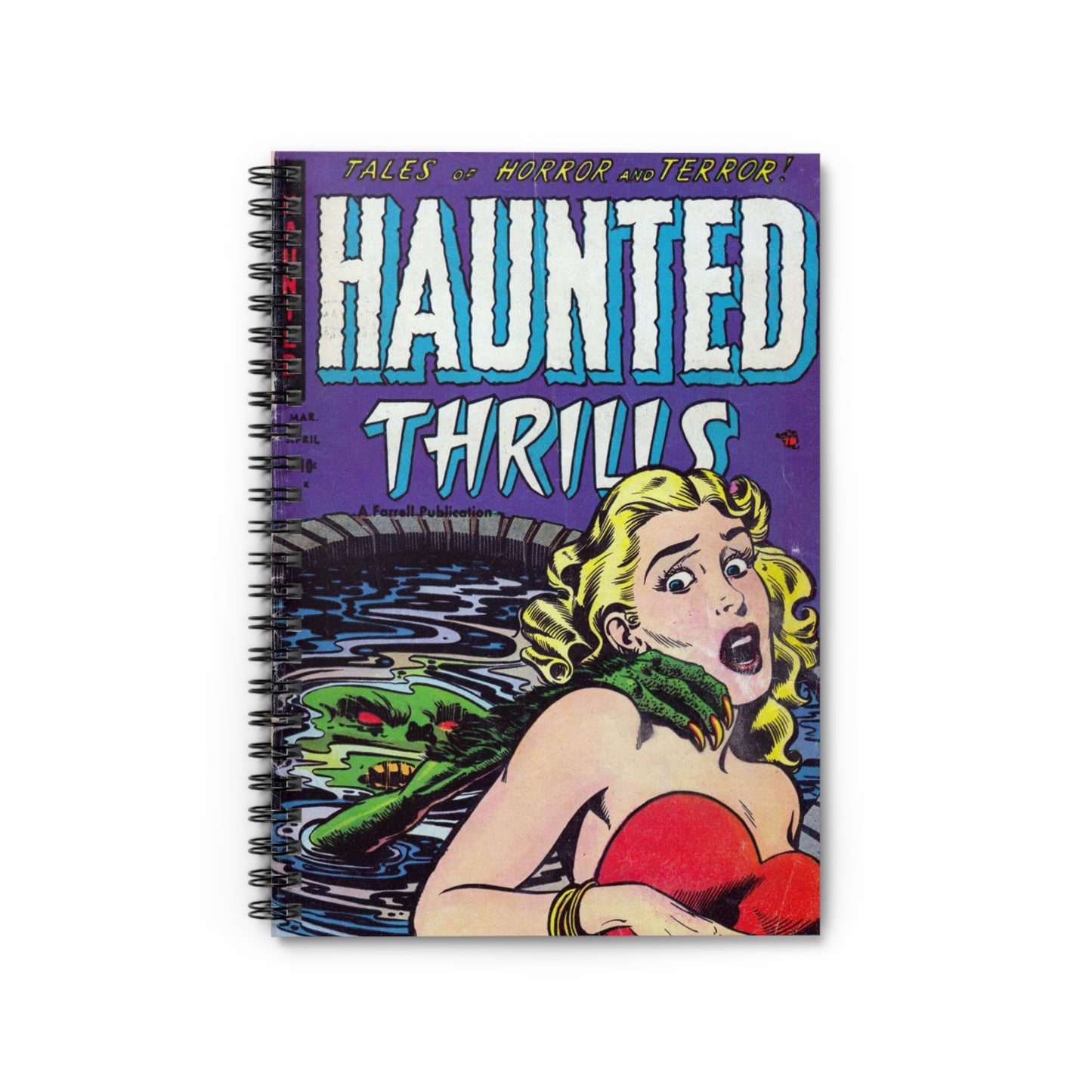 Haunted Thrills March - April Comic Book Cover Notebook